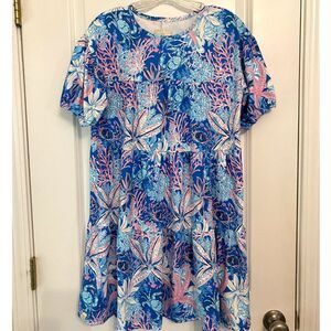 Simply Southern Youth Large Dress | Ocean Print | NWT